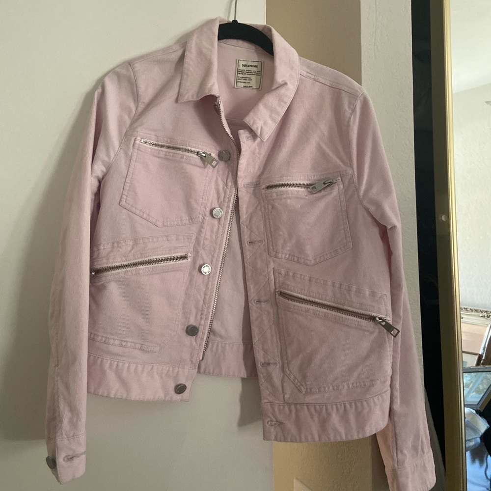 Zadig & Voltaire Lush Pink Corduroy Jacket